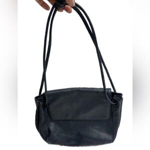 VTG Bottega Veneta Dark Blue (navy) Leather Shoulder Marco Polo  Bag Purse